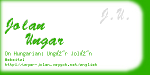 jolan ungar business card